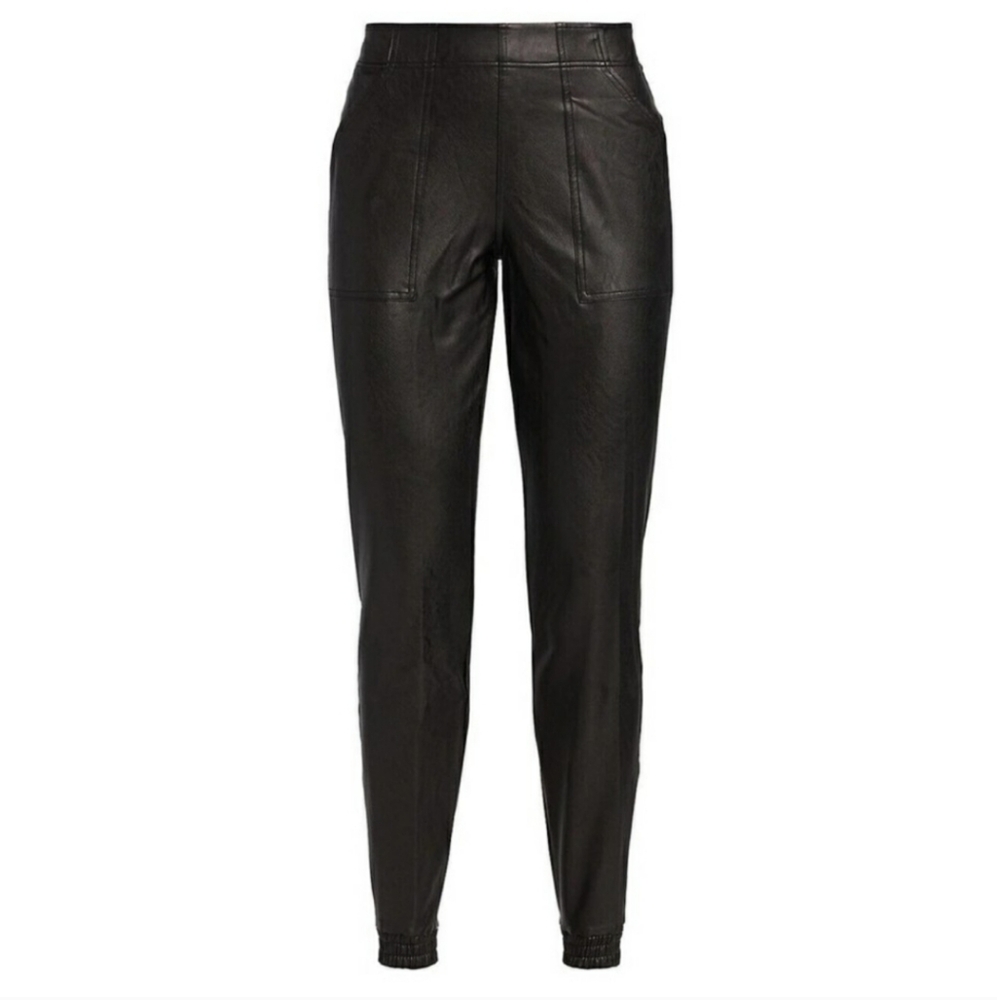 Spanx Black Faux Leather Joggers - Picture 10 of 11